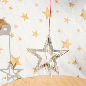 Silver Tone Star Ornament
